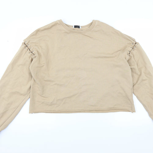 Pull & Bear Womens Beige   Pullover Sweatshirt Size M