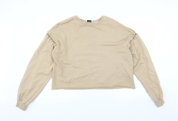 Pull & Bear Womens Beige Pullover Sweatshirt Size M