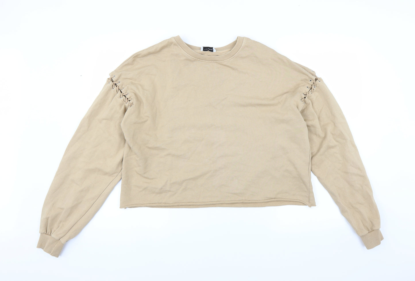 Pull & Bear Womens Beige   Pullover Sweatshirt Size M