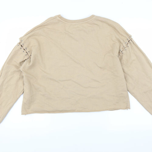 Pull & Bear Womens Beige   Pullover Sweatshirt Size M