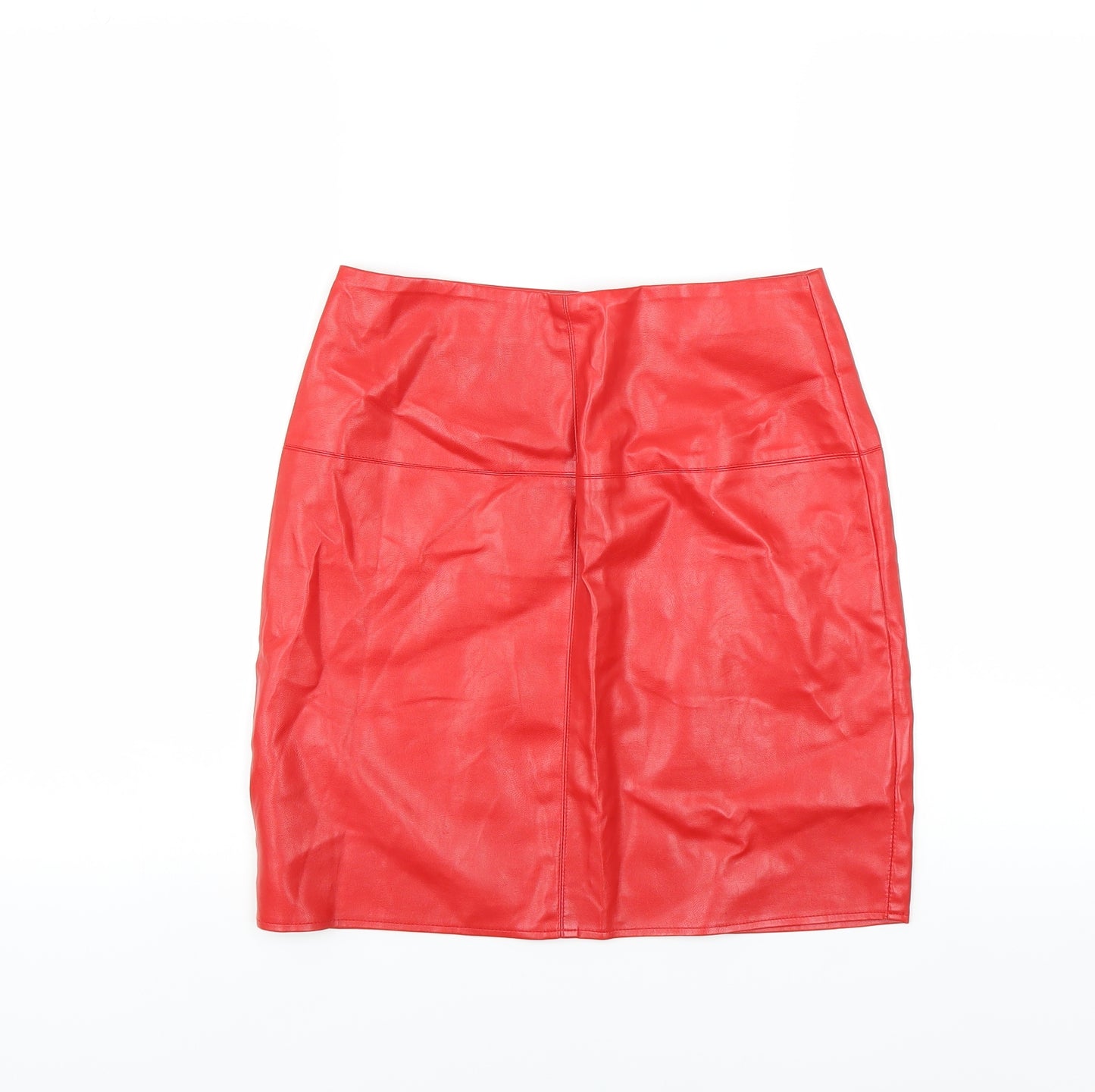 Missguided Womens Red   A-Line Skirt Size 10
