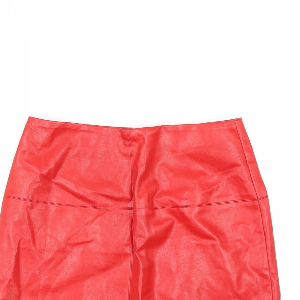 Missguided Womens Red   A-Line Skirt Size 10