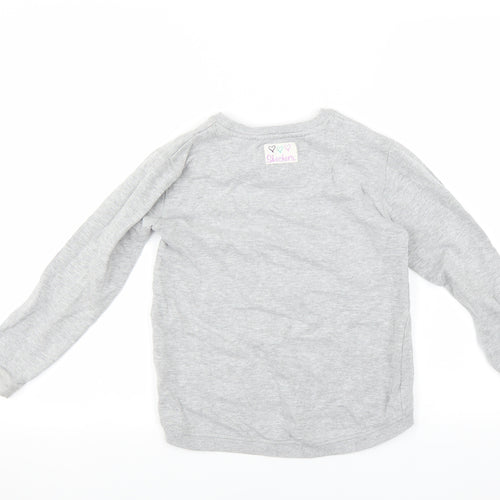 Skechers Girls Grey   Pullover Sweatshirt Size 8-9 Years  - owl