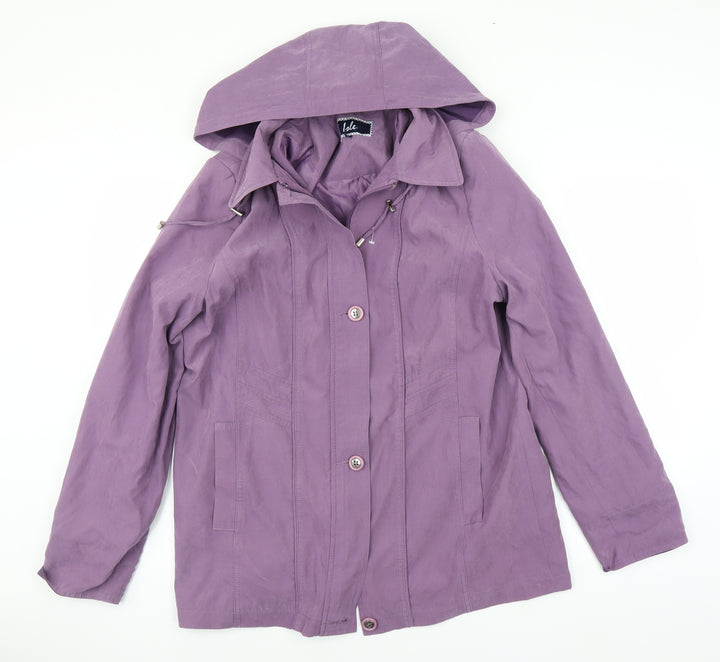 ISLE Womens Purple Jacket Coat Size 12