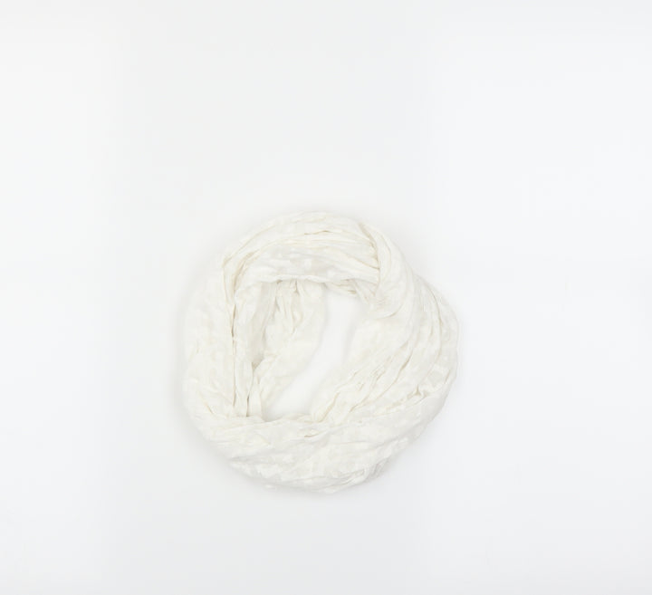 Preworn Womens White    Scarf   - loop scarf