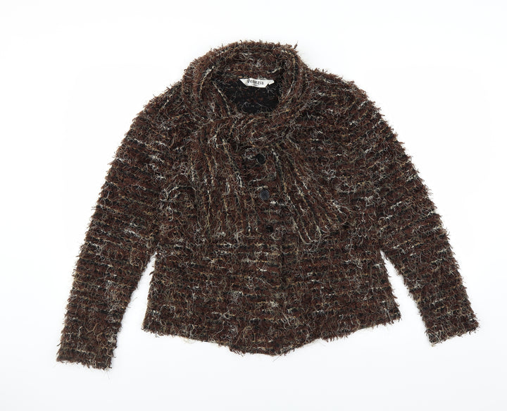 Venezia Womens Brown Cardigan Jumper Size 12
