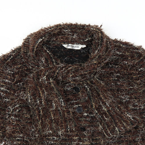 Venezia Womens Brown   Cardigan Jumper Size 12