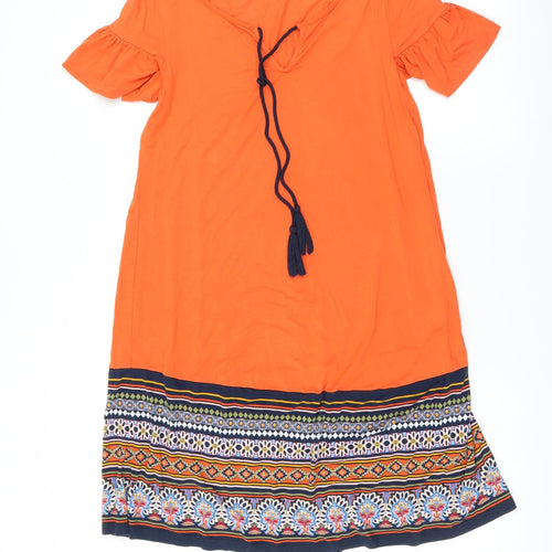 Sainsburys Womens Orange   T-Shirt Dress  Size 8
