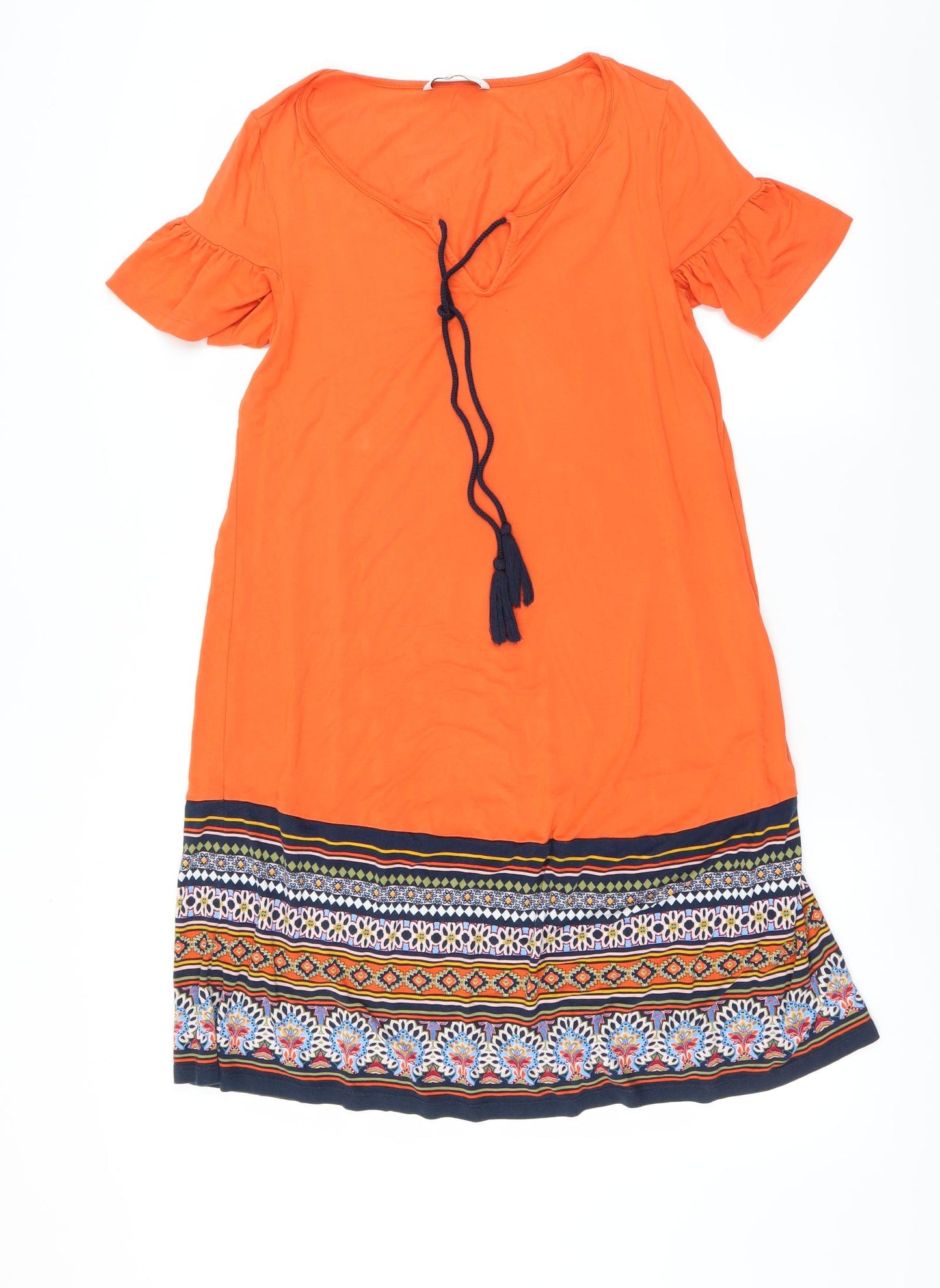 Sainsburys Womens Orange   T-Shirt Dress  Size 8