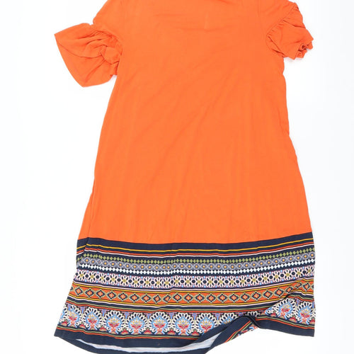 Sainsburys Womens Orange   T-Shirt Dress  Size 8