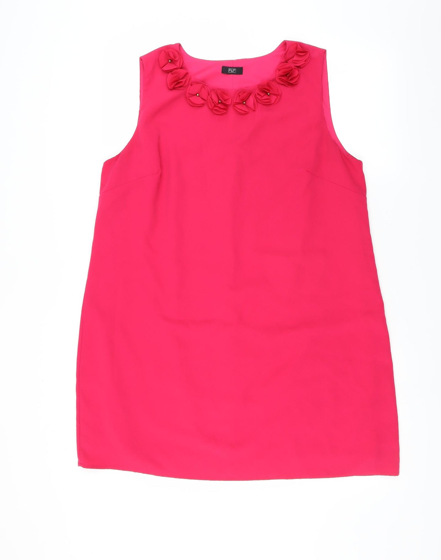 F&F Womens Pink   Shift    - Floral Embelishment