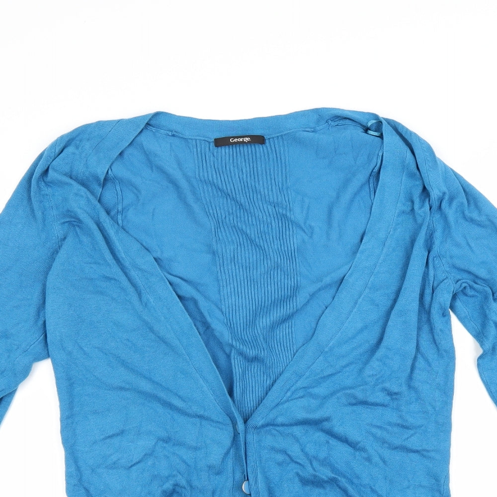George Womens Blue   Cardigan Jumper Size 14