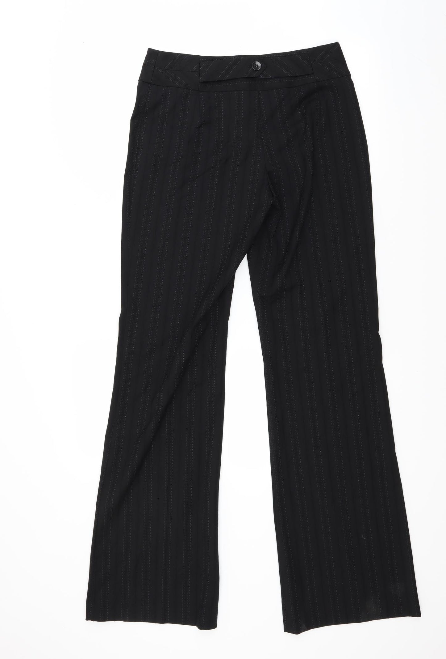NEXT Womens Black Striped  Sweatpants Trousers Size 8 L30 in