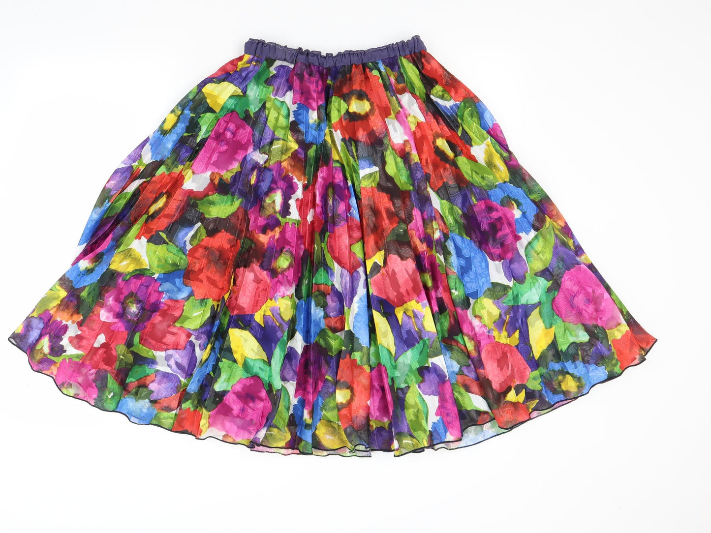 Preworn Womens Multicoloured Floral  Flare Skirt Size 10