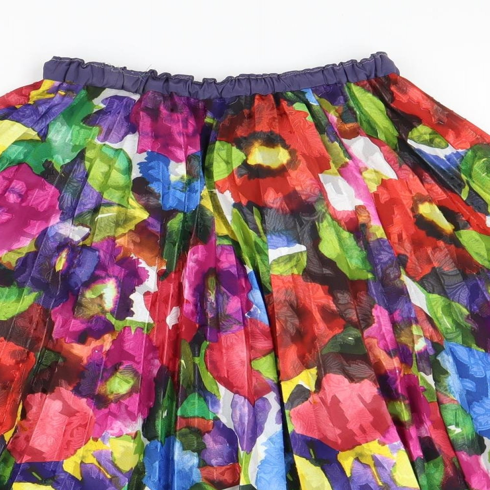 Preworn Womens Multicoloured Floral  Flare Skirt Size 10