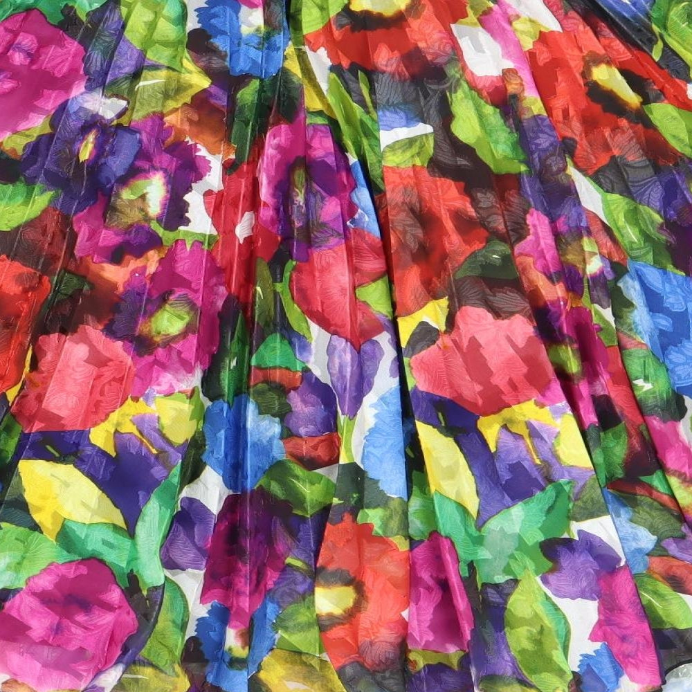 Preworn Womens Multicoloured Floral  Flare Skirt Size 10