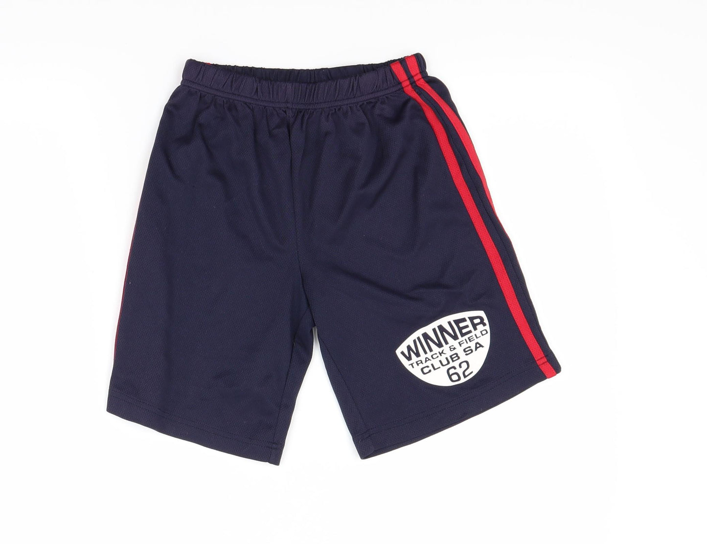 Preworn Boys Blue Striped  Utility Shorts Size 8-9 Years