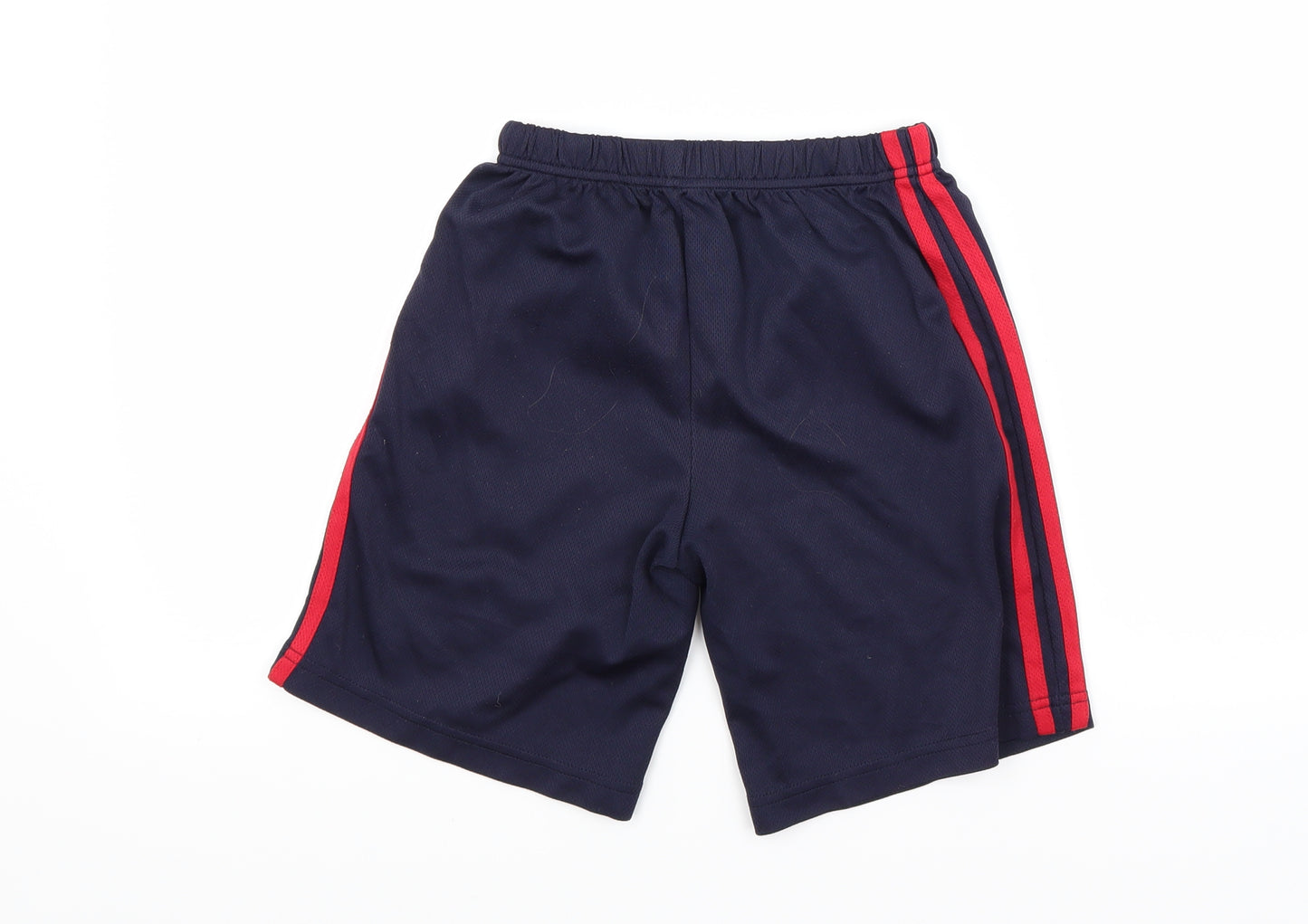 Preworn Boys Blue Striped  Utility Shorts Size 8-9 Years