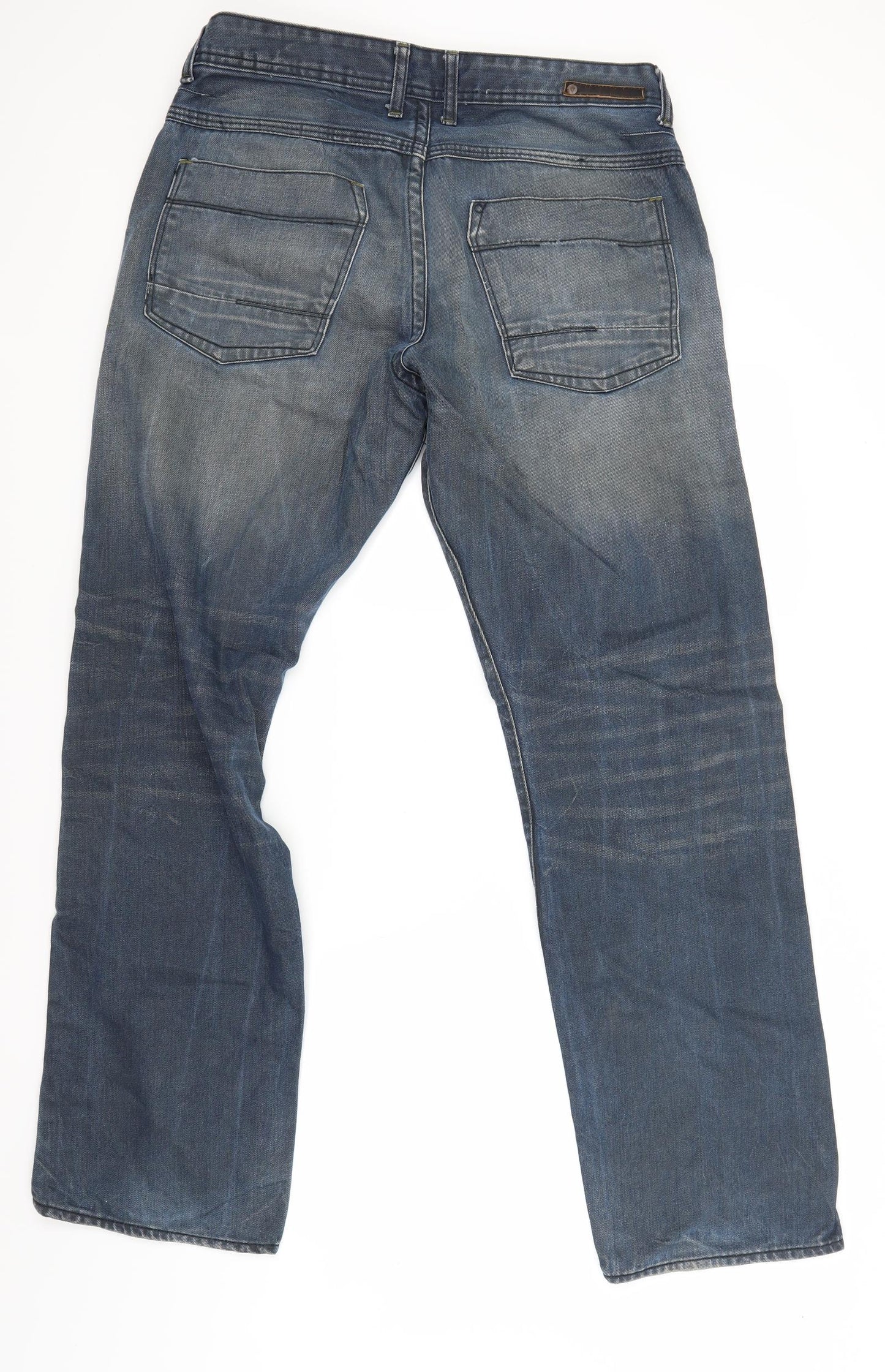 H&M Mens Blue  Denim Straight Jeans Size 36 L34 in