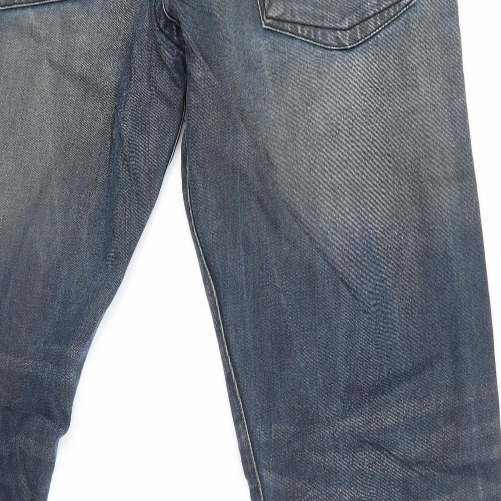 H&M Mens Blue  Denim Straight Jeans Size 36 L34 in