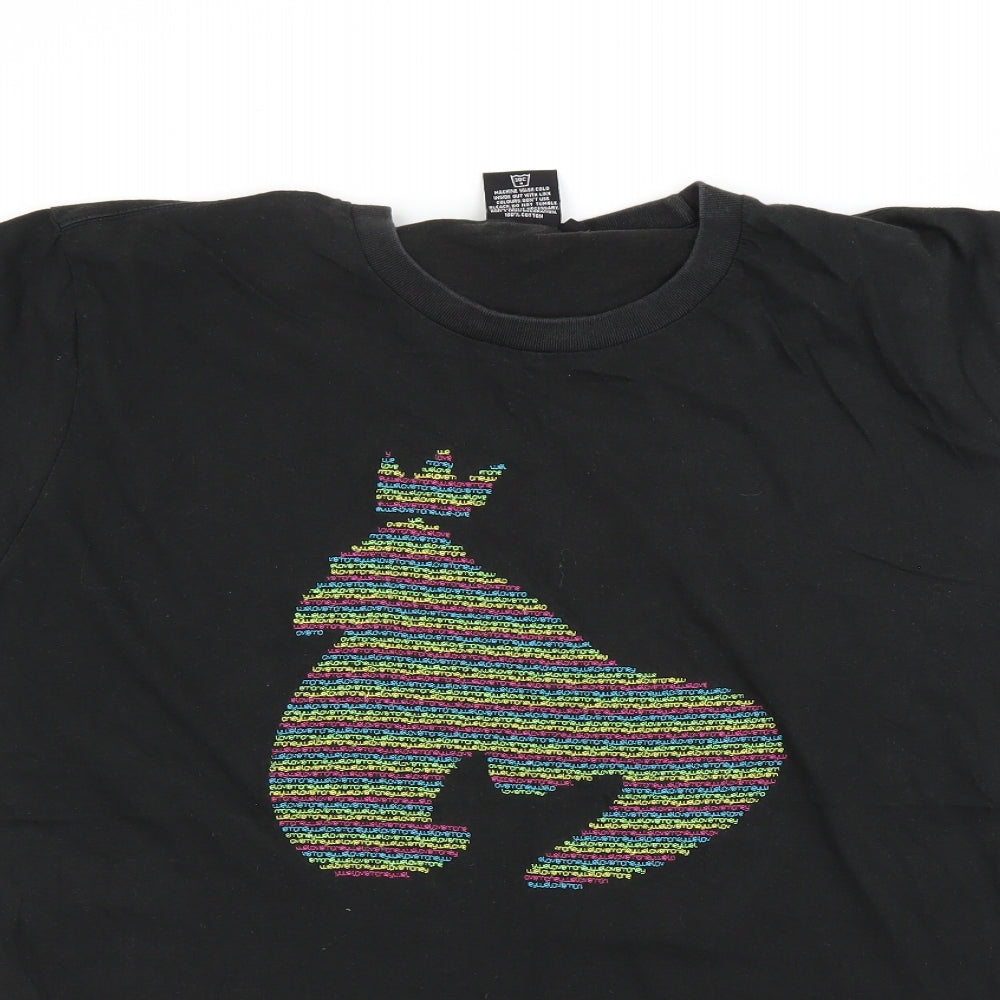 Preworn Mens Black    T-Shirt Size XL