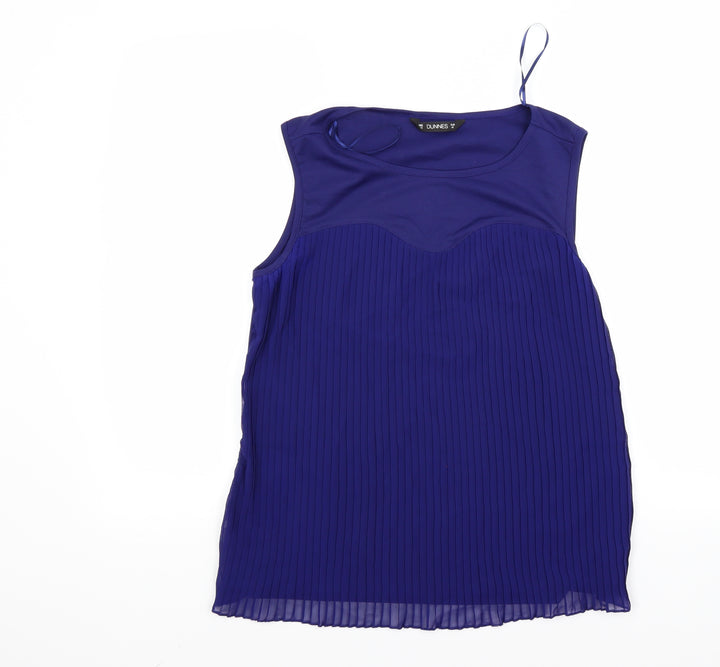 Dunes Womens Blue    Blouse Size 12