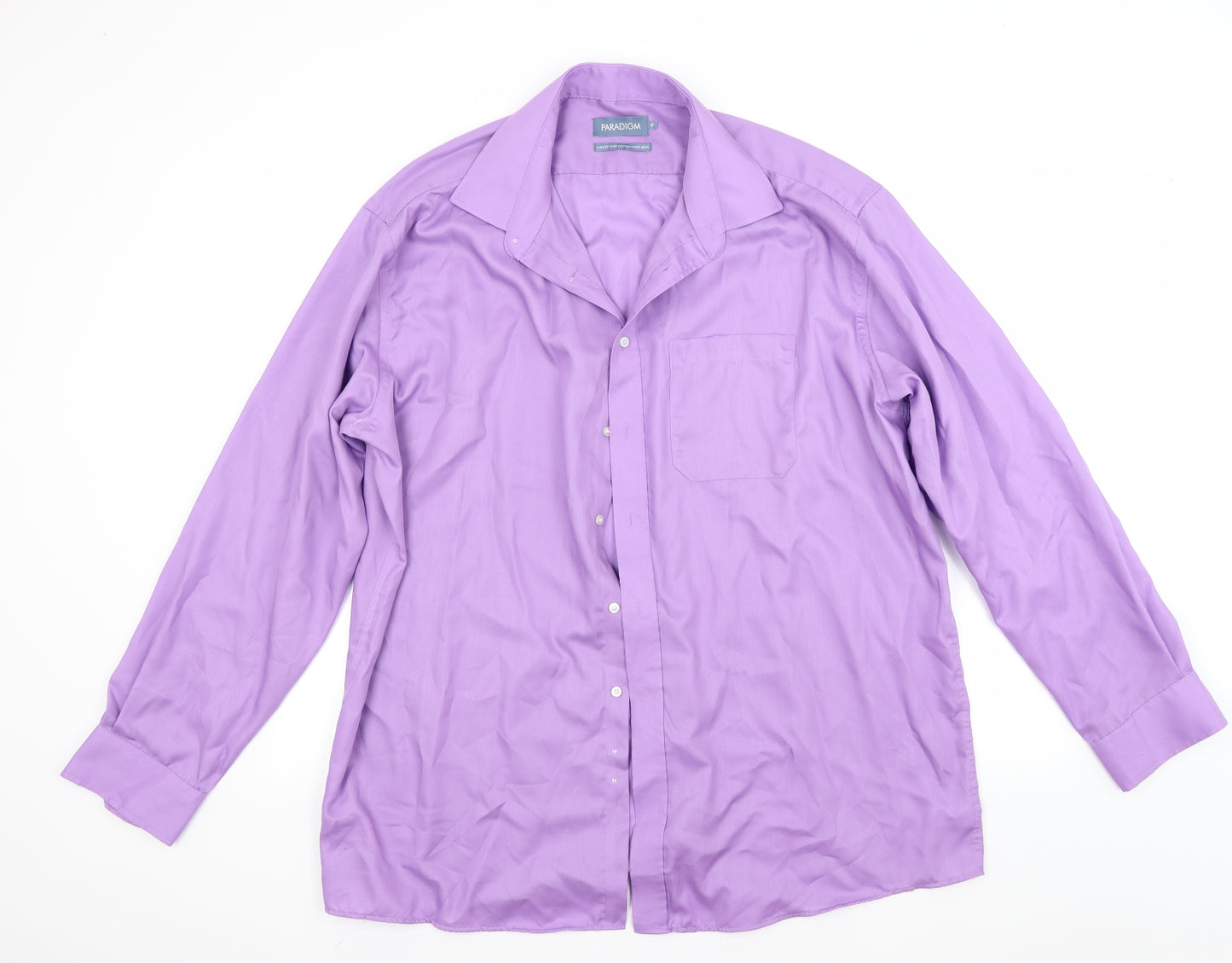 pARADIGM Mens Purple    Dress Shirt Size 18