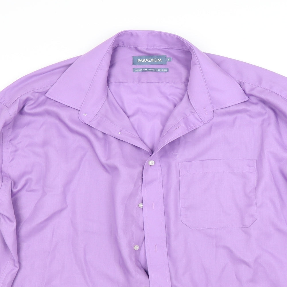 pARADIGM Mens Purple    Dress Shirt Size 18