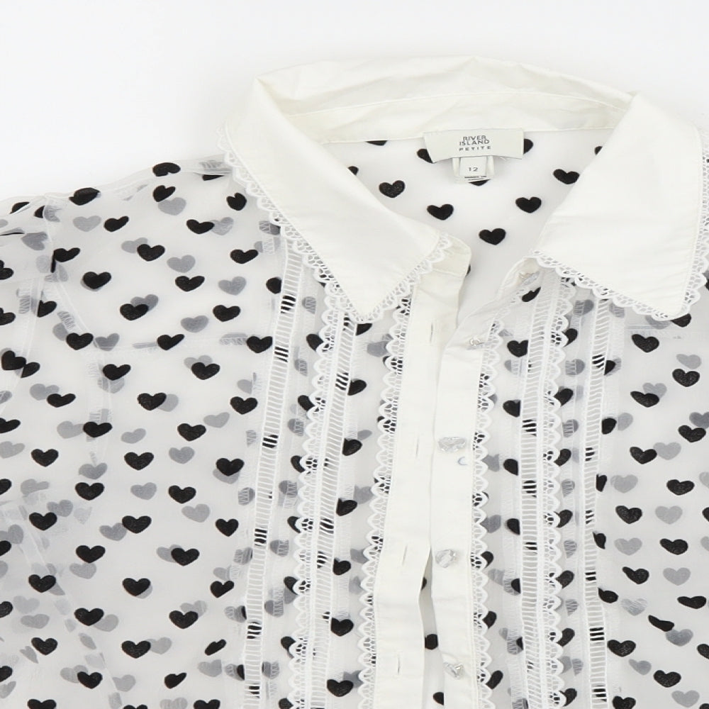 River Island Womens White   Basic Blouse Size 12