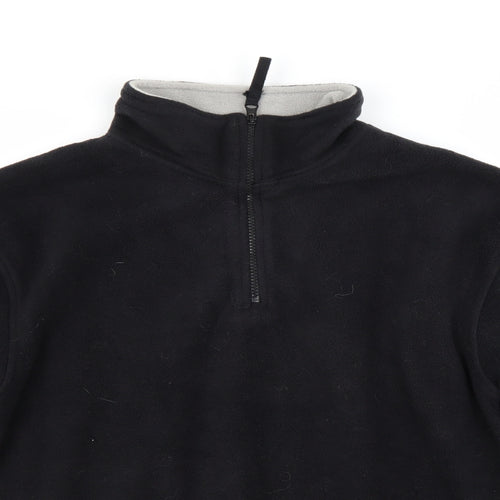 Active Womens Black  Fleece Jacket Coat Size 12