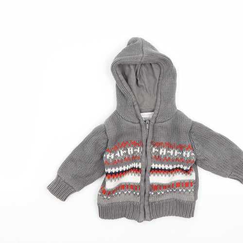mamas & papas Boys Grey   Cardigan Jumper Size 3-6 Months