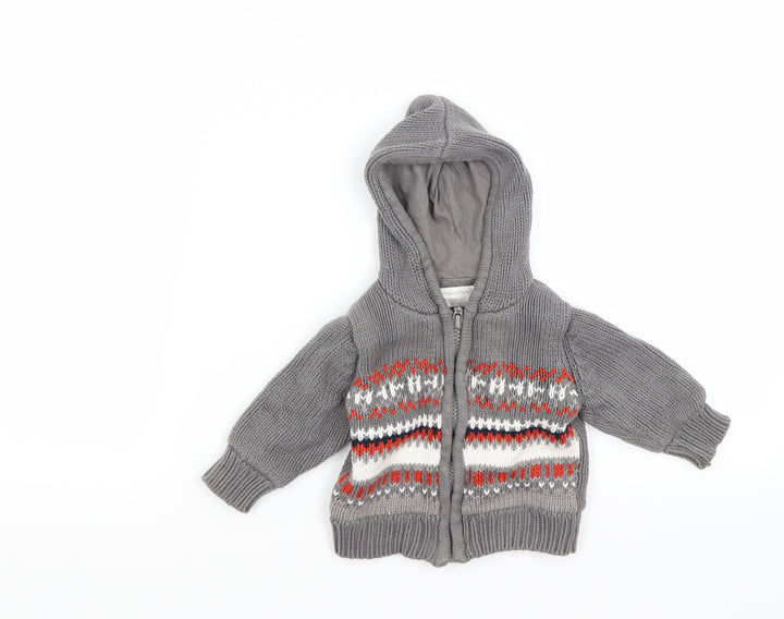 mamas & papas Boys Grey   Cardigan Jumper Size 3-6 Months