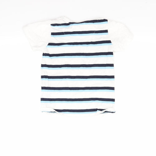 Voi Boys White Striped  Basic T-Shirt Size 7-8 Years