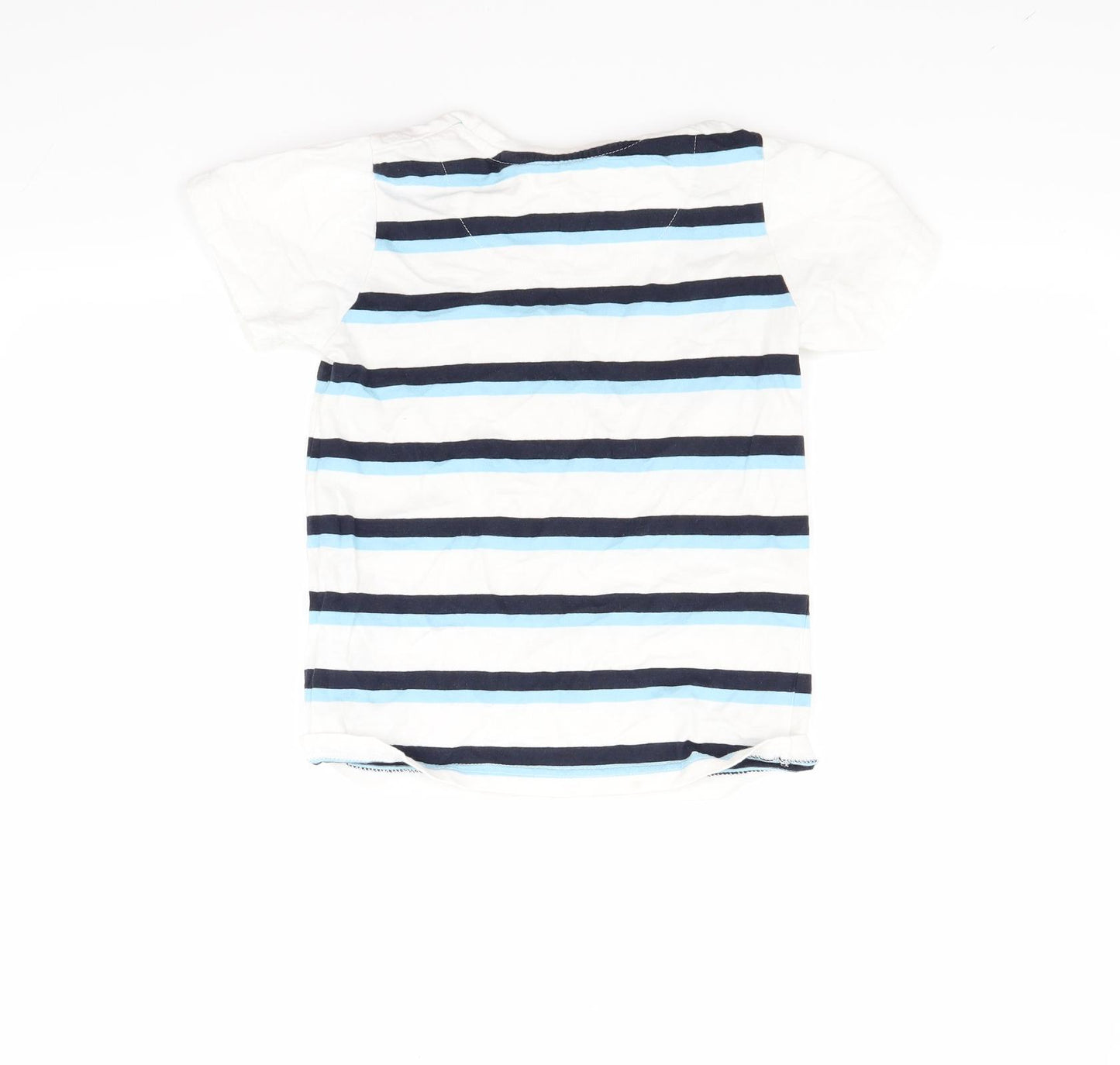 Voi Boys White Striped  Basic T-Shirt Size 7-8 Years