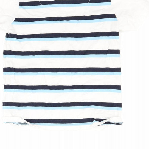 Voi Boys White Striped  Basic T-Shirt Size 7-8 Years