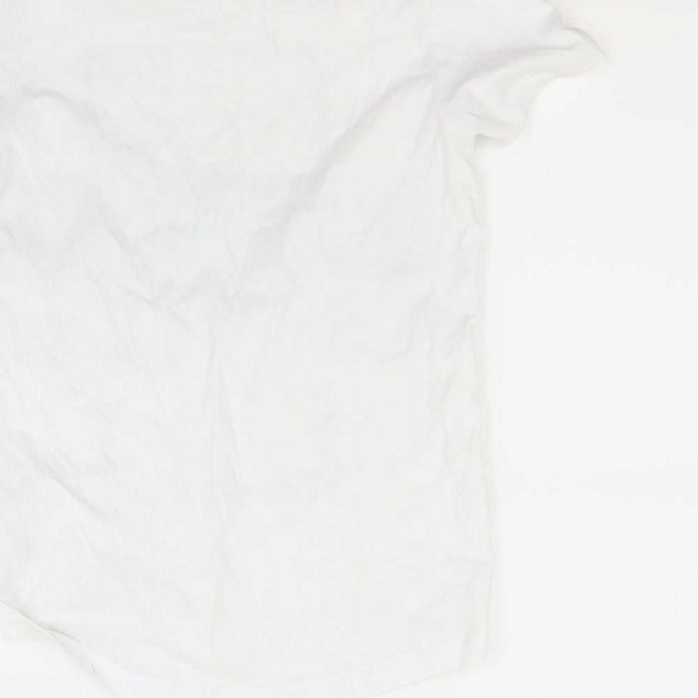 Nutmeg Girls White   Basic T-Shirt Size 8-9 Years