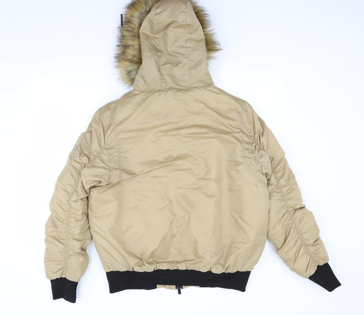 SikSilk Mens Brown   Parka Coat Size L