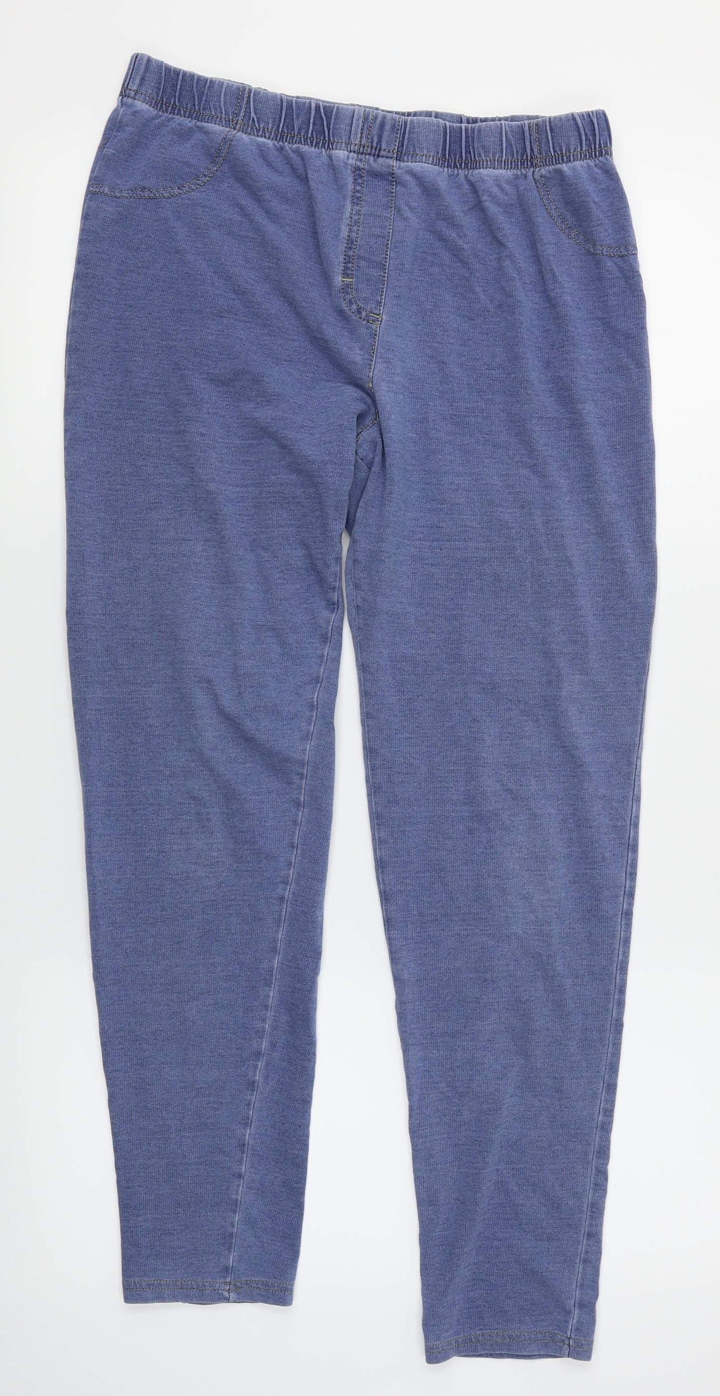 George Womens Blue   Jegging Leggings Size 14 L25 in