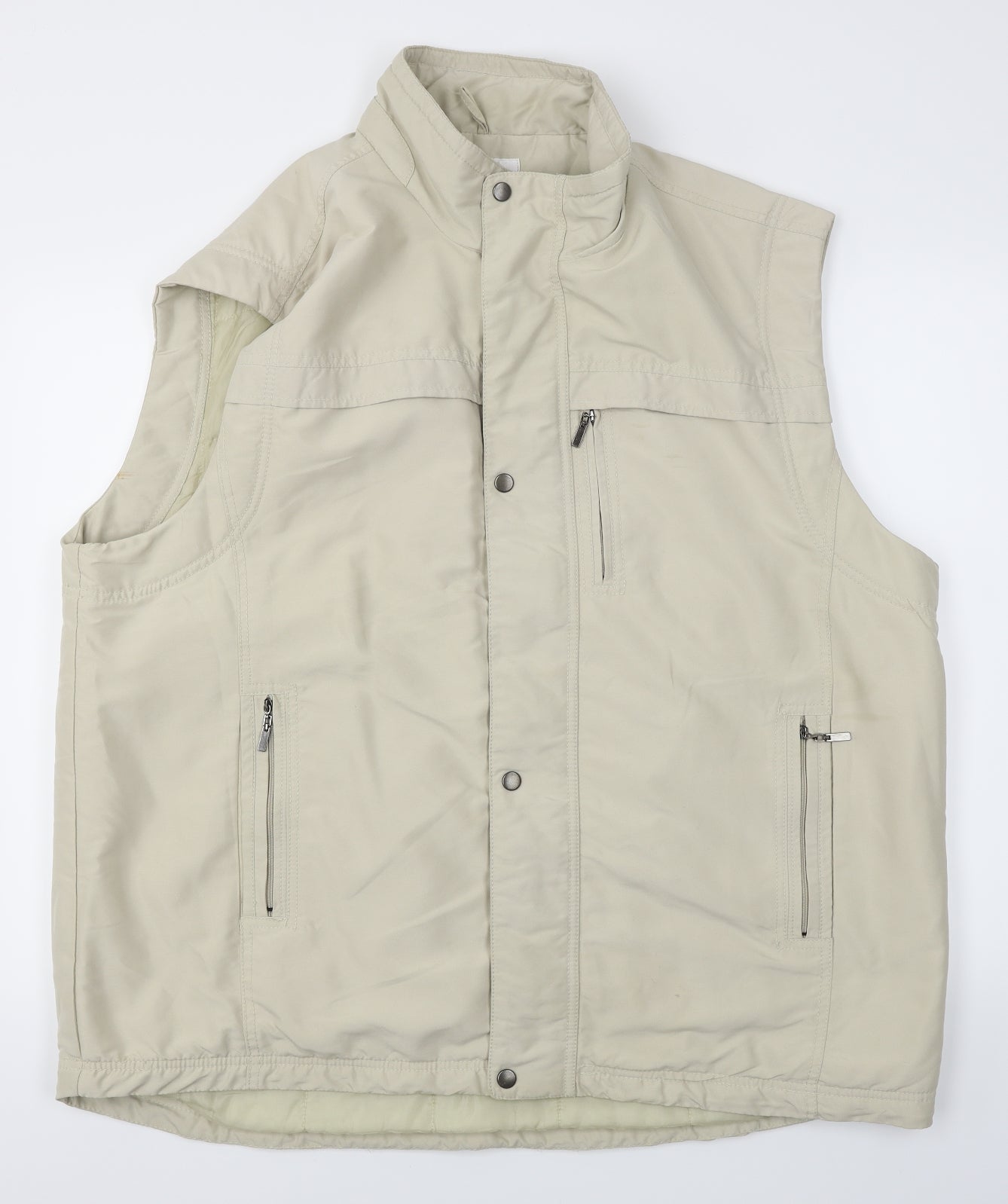 EWM Mens Beige   Gilet Jacket Size 2XL
