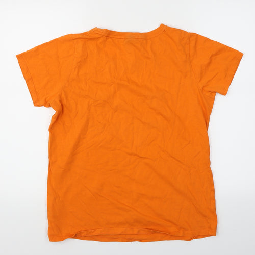 Osaga Womens Orange   Basic T-Shirt Size 2XL