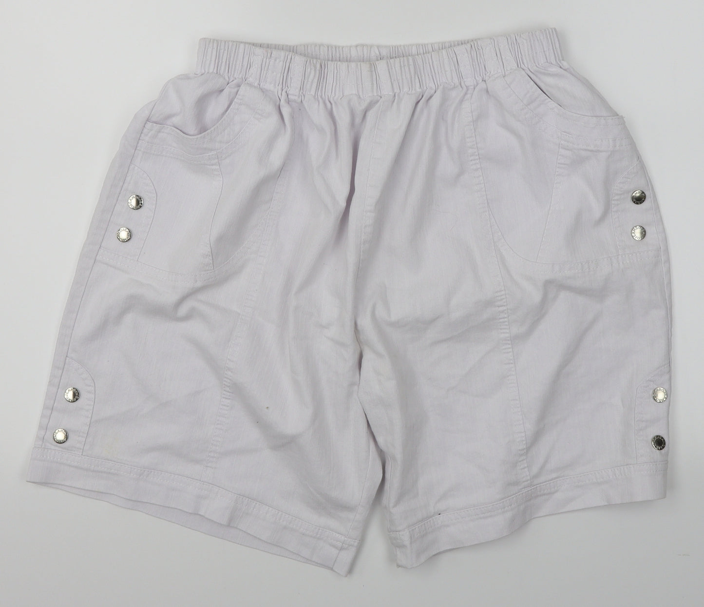 Moda Impresion Womens White   Cargo Shorts Size 3XL