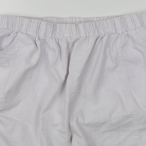Moda Impresion Womens White   Cargo Shorts Size 3XL