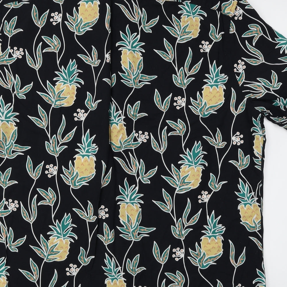 Limited Edition Mens Black Floral   Button-Up Size 2XL