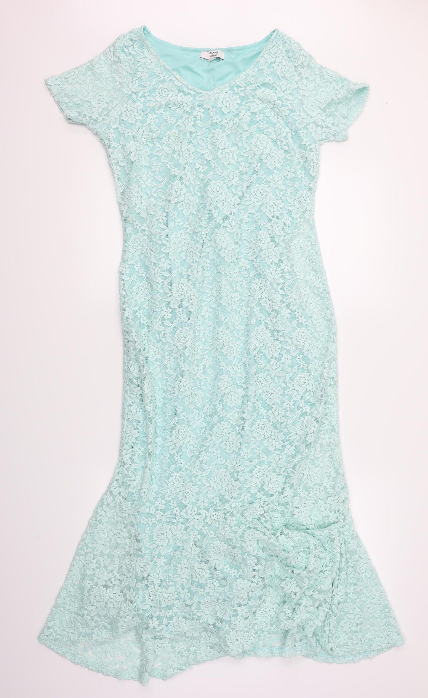 Joanna Hope Womens Blue Floral Lace Mermaid  Size 12