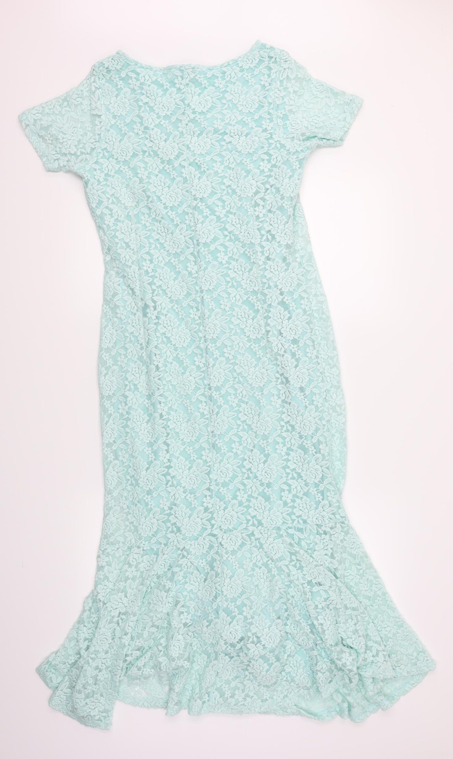 Joanna Hope Womens Blue Floral Lace Mermaid  Size 12
