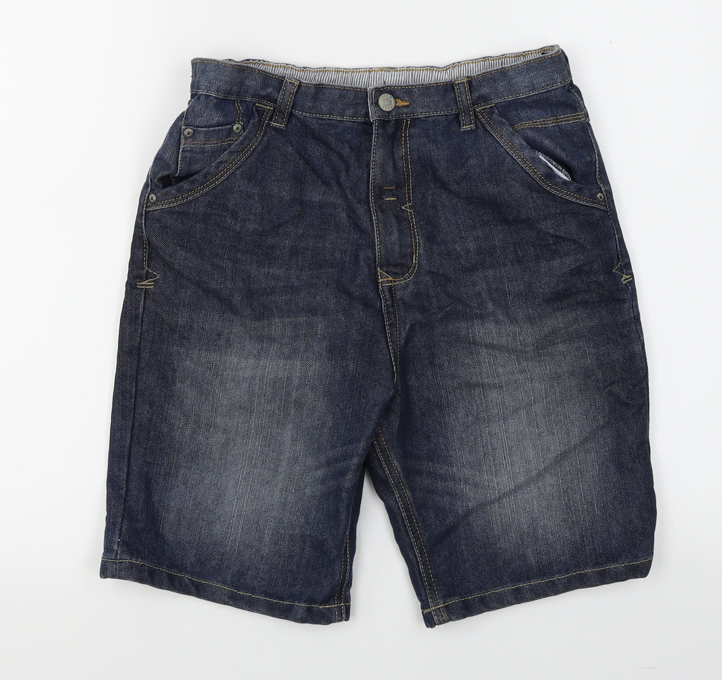 George Boys Blue  Denim Cargo Shorts Size 12-13 Years