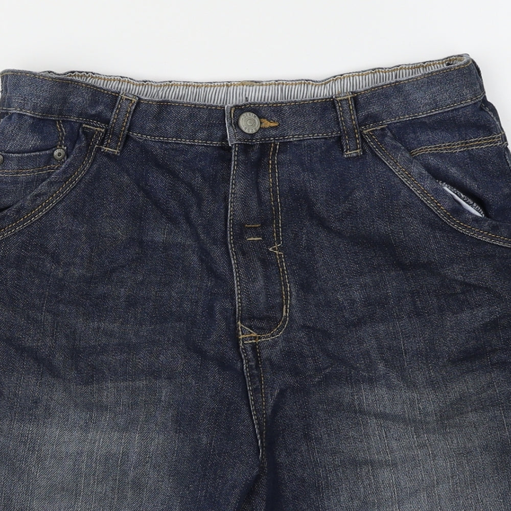 George Boys Blue  Denim Cargo Shorts Size 12-13 Years