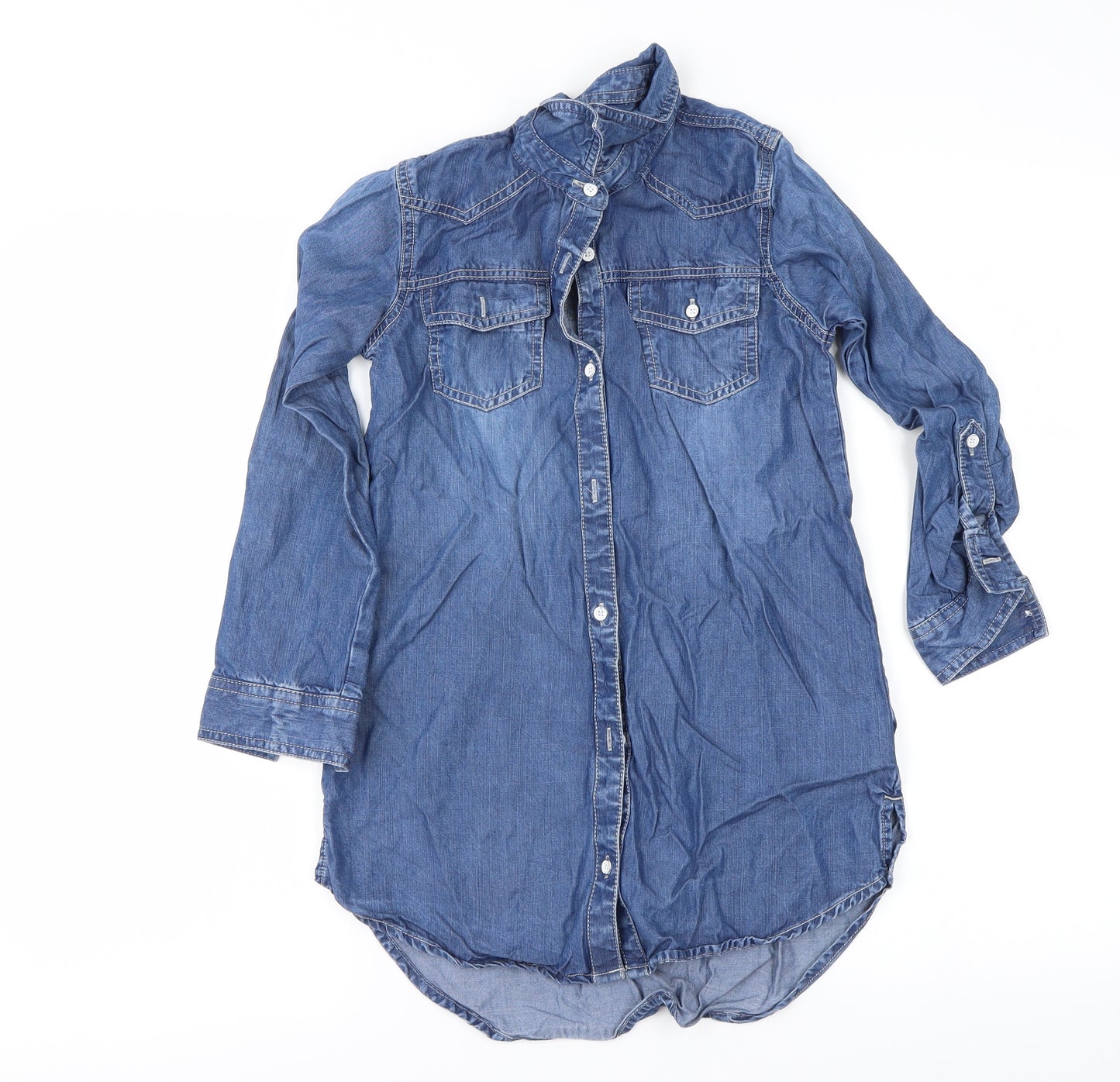 NEXT Girls Blue   Basic Button-Up Size 9 Years