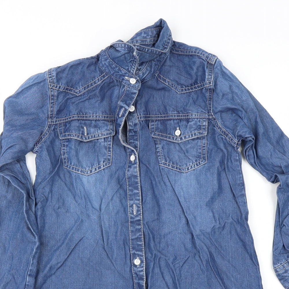 NEXT Girls Blue   Basic Button-Up Size 9 Years