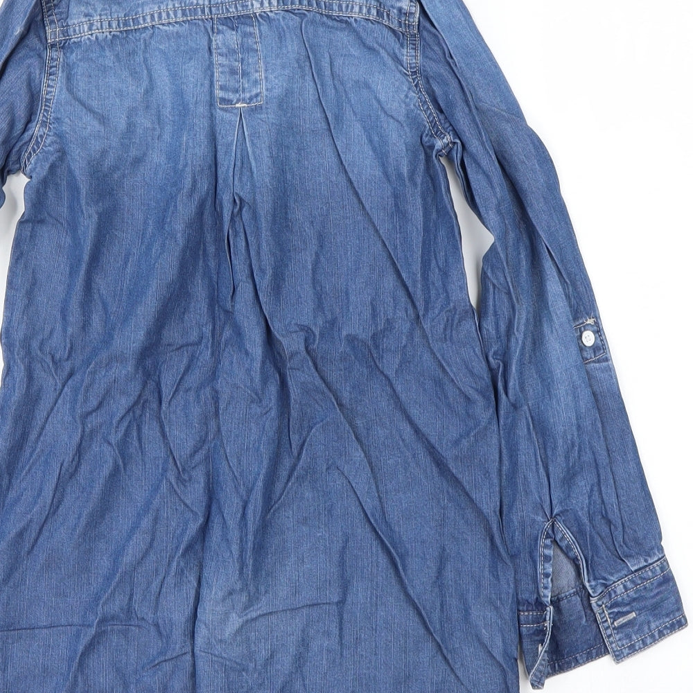 NEXT Girls Blue   Basic Button-Up Size 9 Years